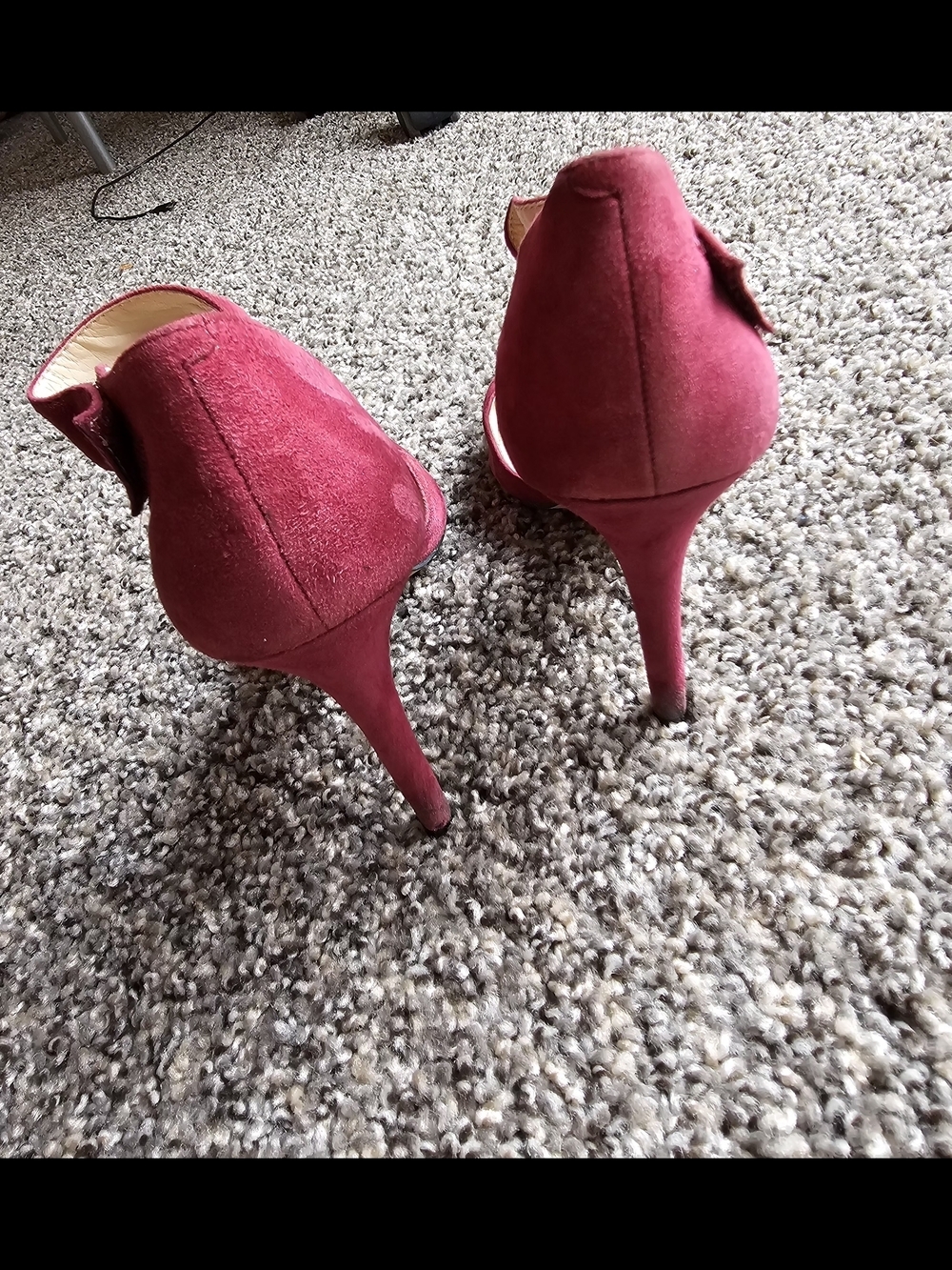 Vince Camuto Women's Wine Suede Pointed-Toe Ankle-Strap Heels - Picture 6 of 9